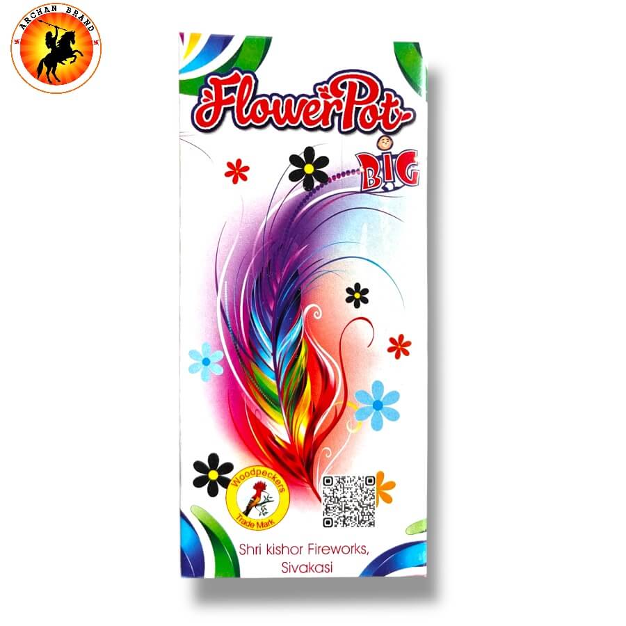 Flower pot Big glitter (10Pcs/box)